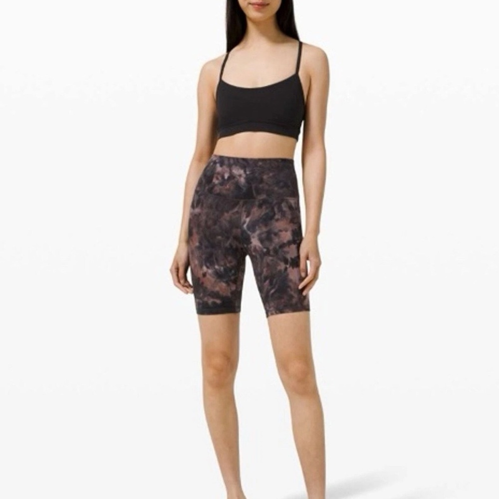 Lululemon Align High Rise Short 8" Diamond Dye Graphite Grey Pink Womens‎ Size 4